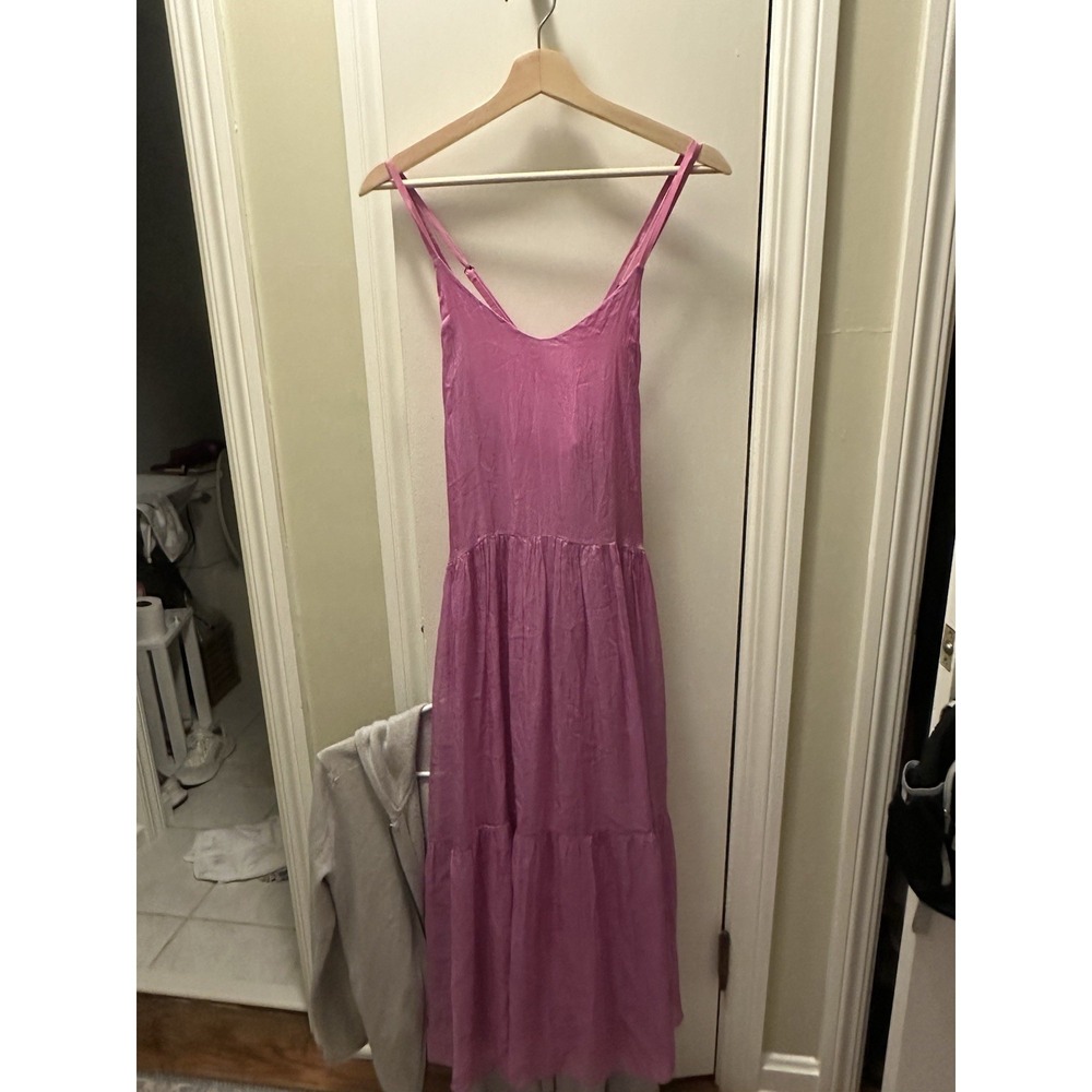 Pastel Pink/Violet Spaghetti Strap Adj Silk Blend Fairy  Whimsical SzXS Boho